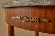 19th century French empire grey marble Gueridon table