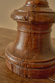 Pair of large 17th Century Italian walnut candle sticks