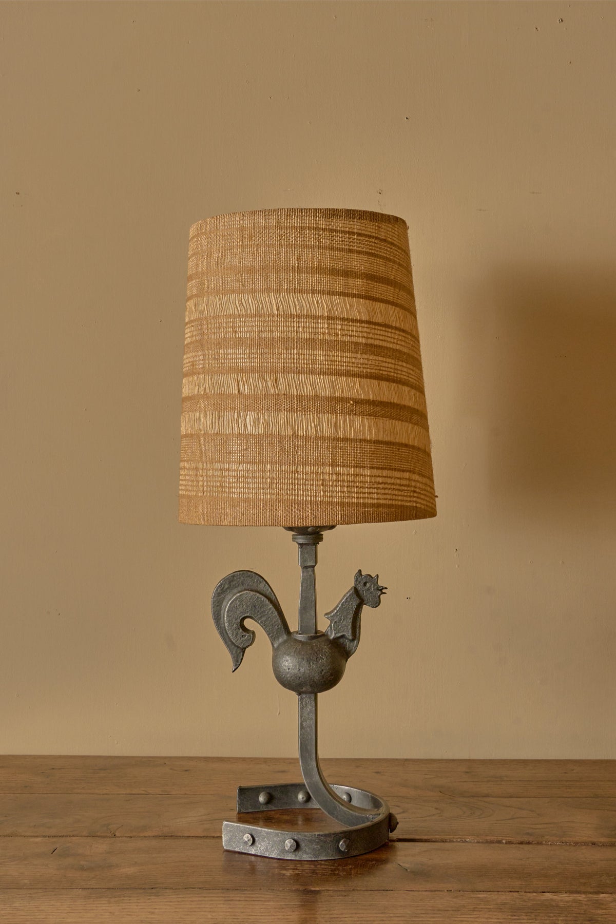 Mid 20th century brutalist table lamp by Jean Touret for Ateliers Marolles