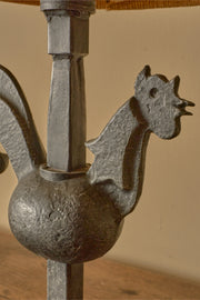 Mid 20th century brutalist table lamp by Jean Touret for Ateliers Marolles