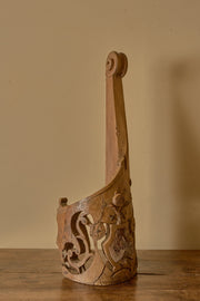 Large 18th century carved oak newel post