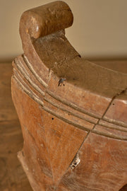 Large 18th century carved oak newel post