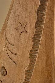 Large 18th century carved oak newel post