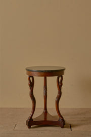 Early 20th century Mahogany and black marble Gueridon table