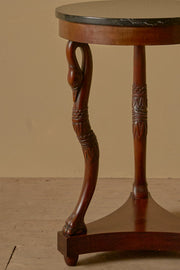 Early 20th century Mahogany and black marble Gueridon table