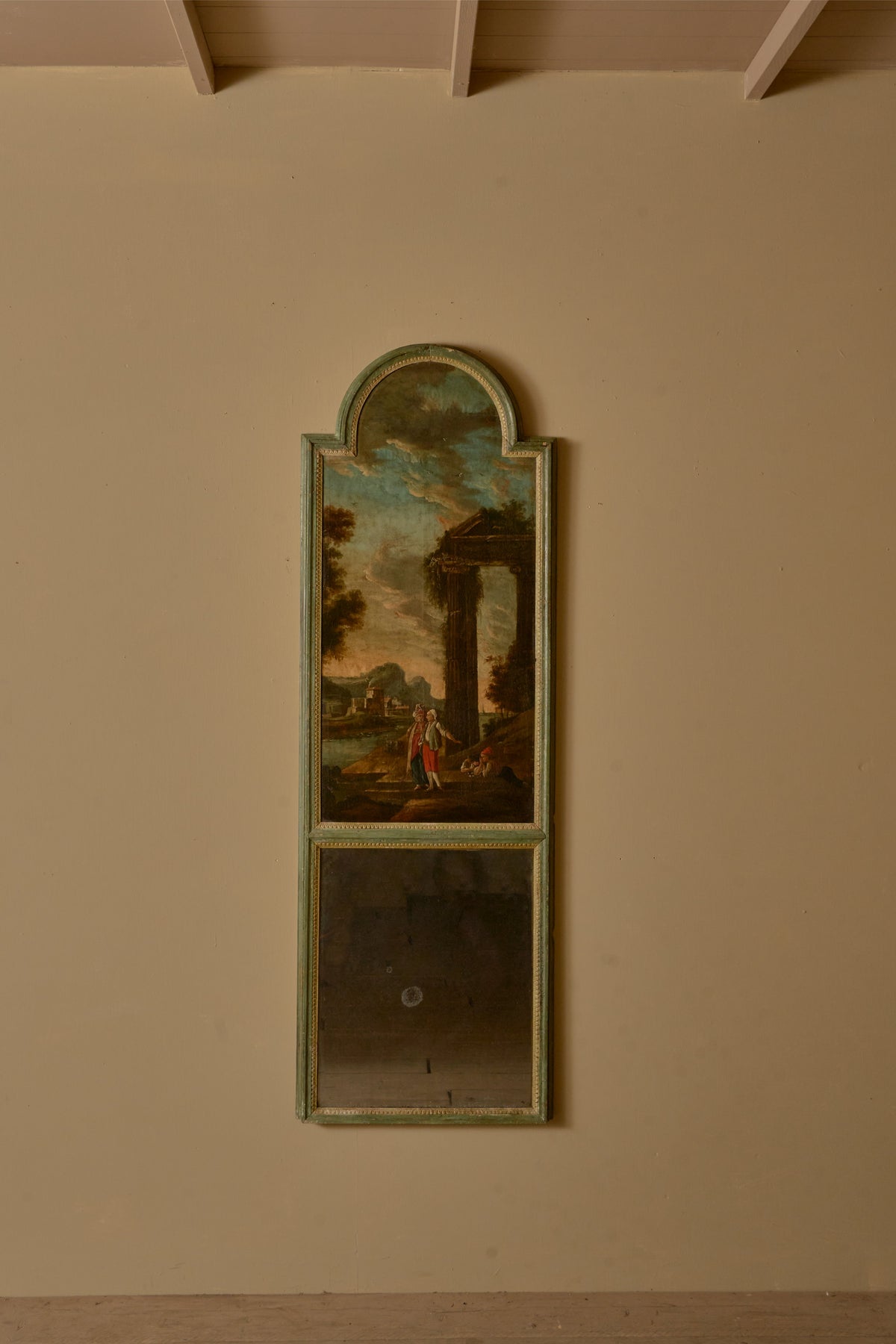 Tall 18th Century Trumeau mirror