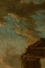 Tall 18th Century Trumeau mirror