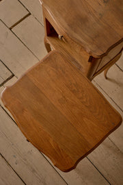 Pair of c.1900 oak bedside tables