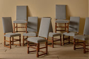 Set of 18th century French oak dining chairs