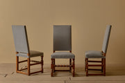 Set of 18th century French oak dining chairs