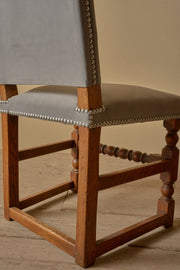 Set of 18th century French oak dining chairs