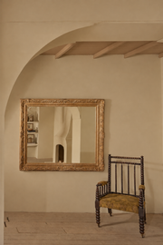 Very large 19th century Worn gilt mirror - TallBoy Interiors