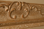 Very large 19th century Worn gilt mirror - TallBoy Interiors