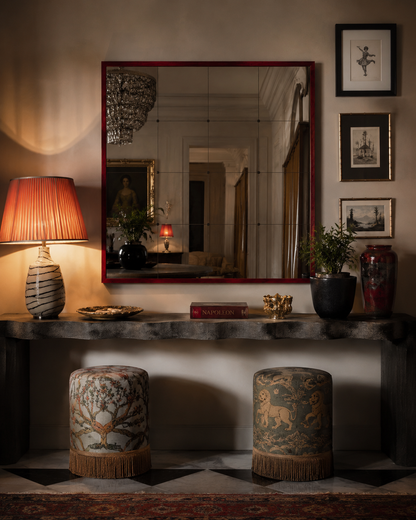 The 'Skar' reeded oak frame panelled wall mirror - TallBoy Interiors