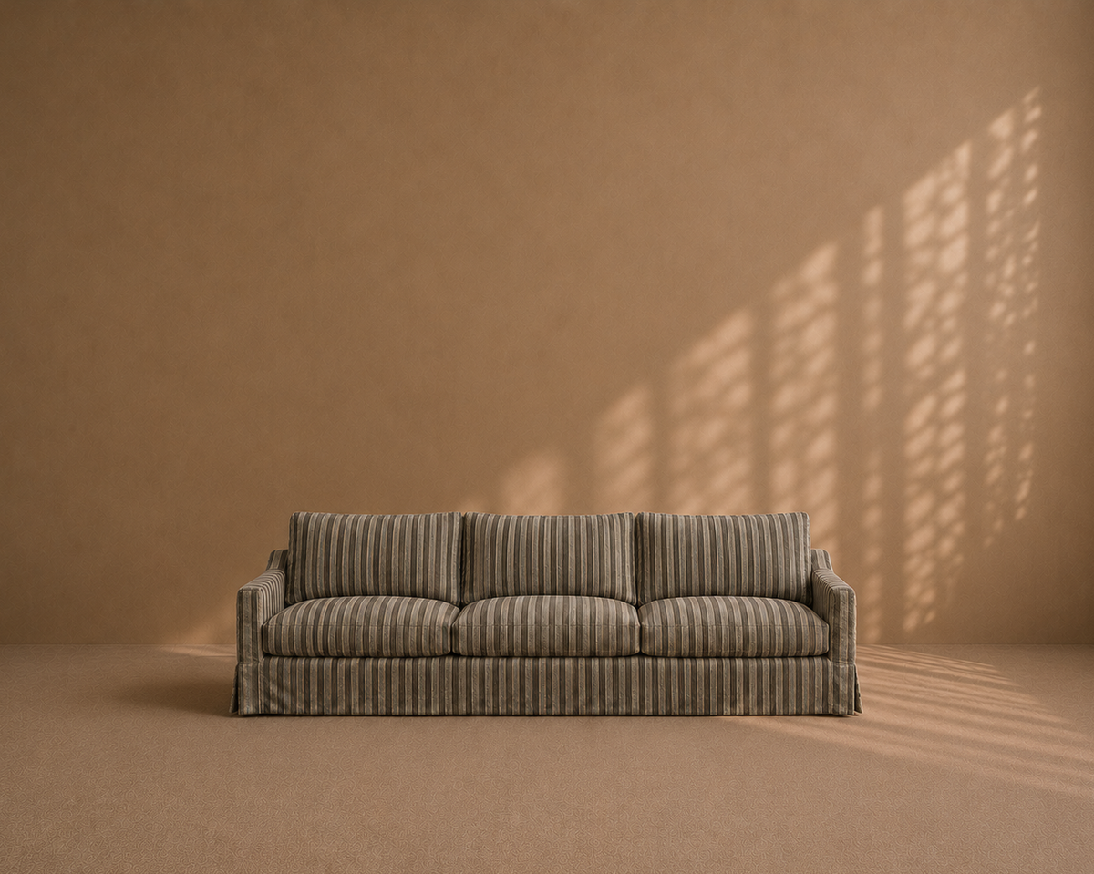 'The Conrad' skirted Sofa - 3m - TallBoy Interiors