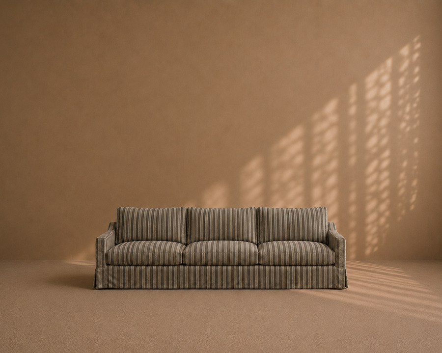 'The Conrad' skirted Sofa - 3m