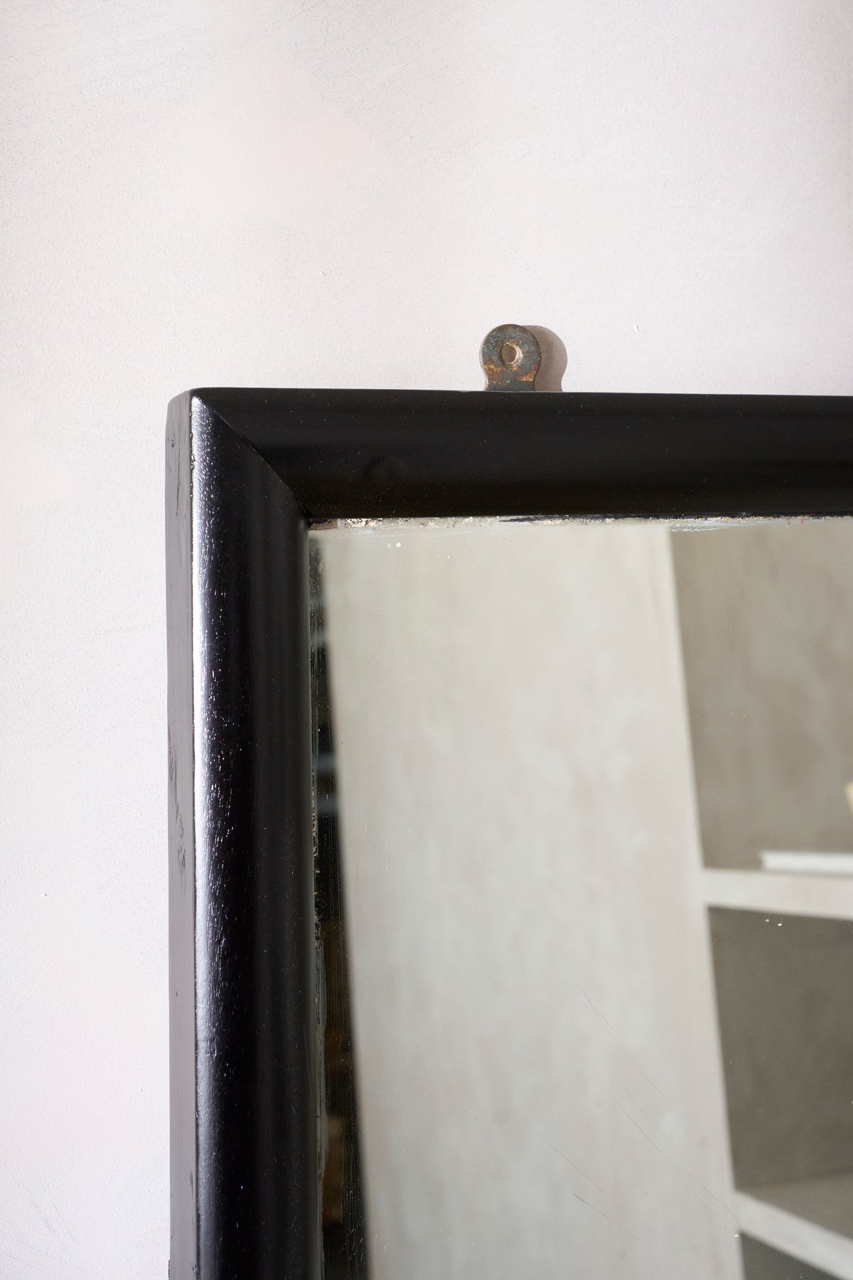 Large 1920's Ebonised frame tailors mirror - TallBoy Interiors