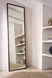 Tall c.1920 Ebonised tailors mirror - TallBoy Interiors