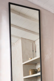 Tall c.1920 Ebonised tailors mirror - TallBoy Interiors