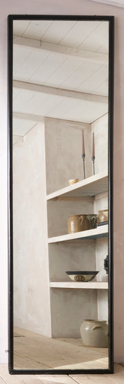 Tall c.1920 Ebonised tailors mirror - TallBoy Interiors