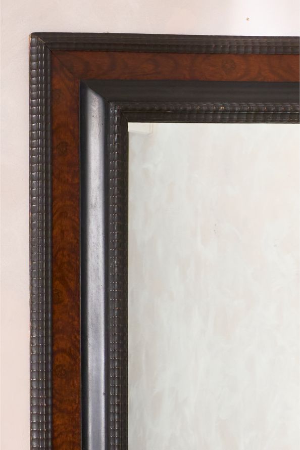 Very large 19th century ebonised and walnut Italian mirror - TallBoy Interiors