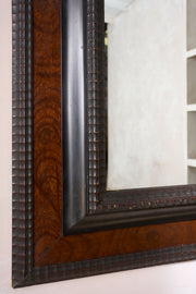 Very large 19th century ebonised and walnut Italian mirror - TallBoy Interiors