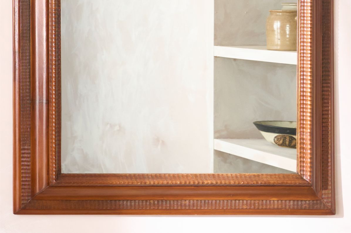Very large 19th century Italian wooden mirror
