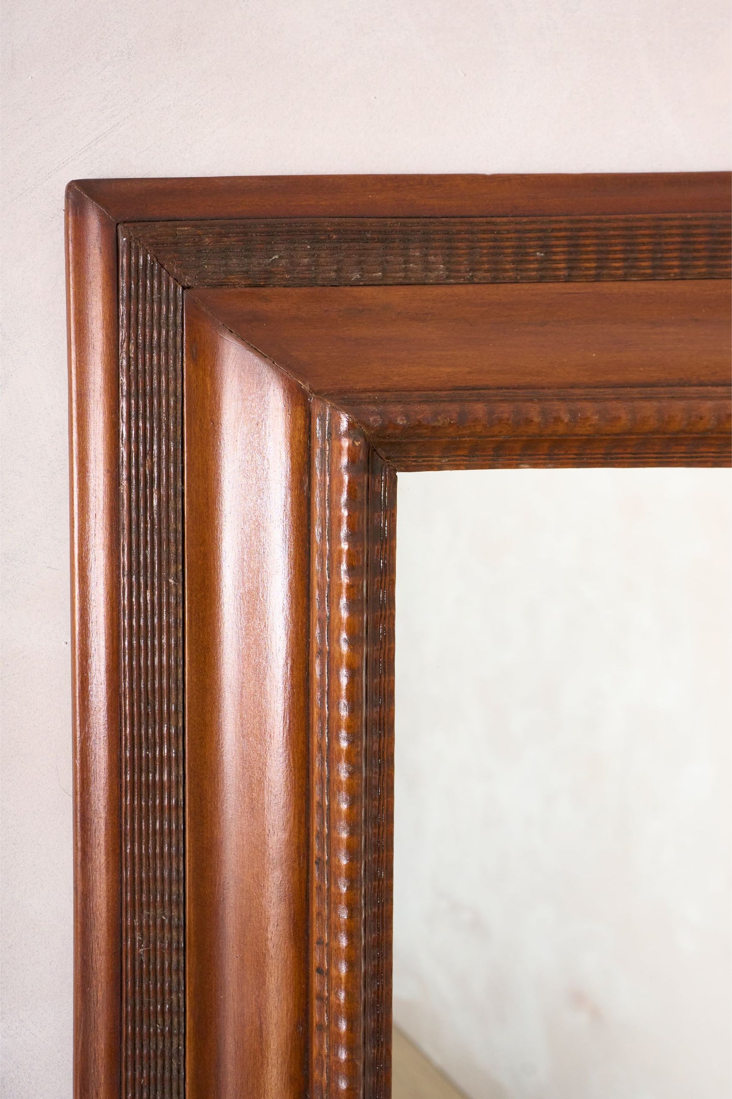 Very large 19th century Italian wooden mirror