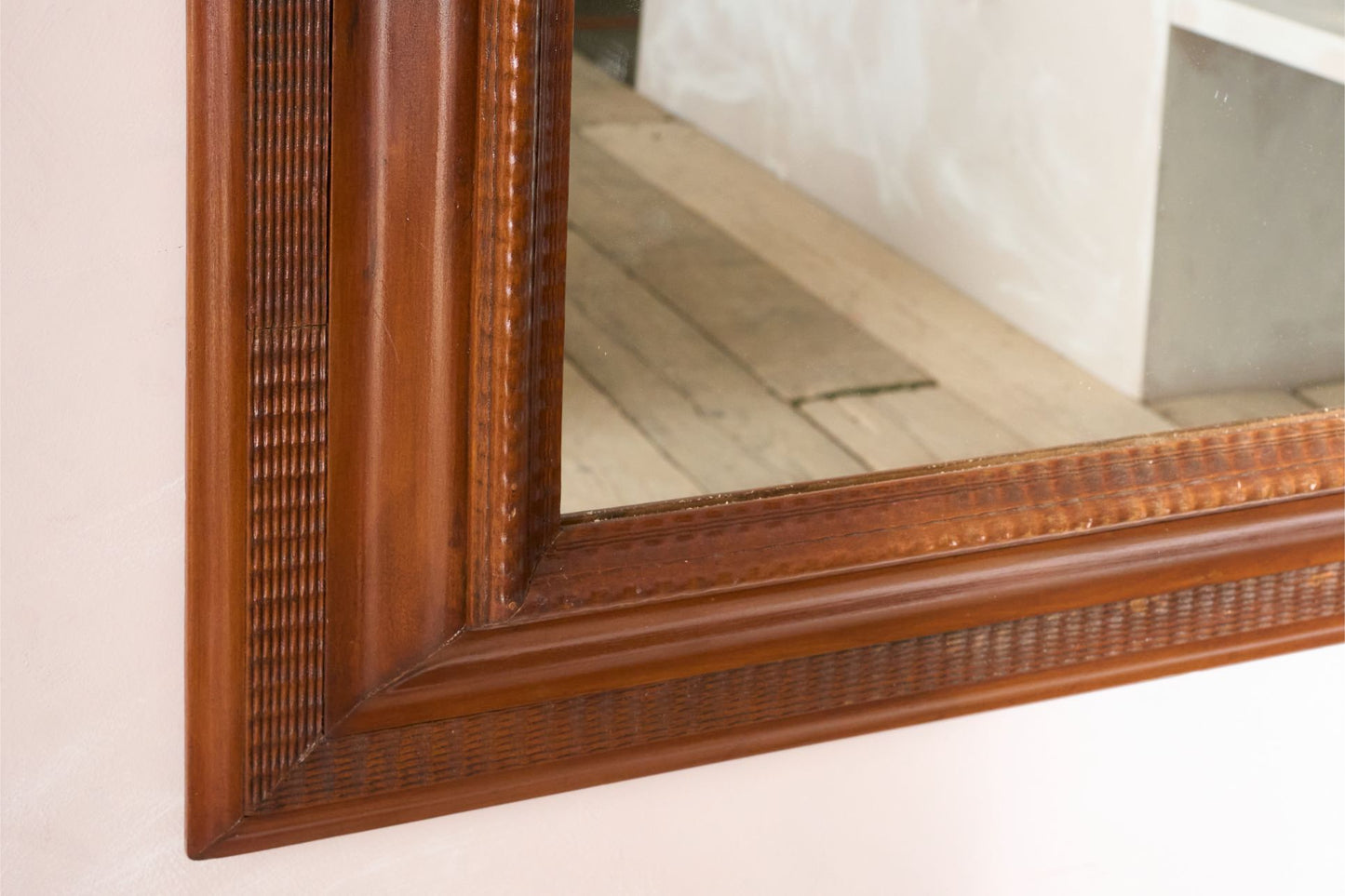 Very large 19th century Italian wooden mirror