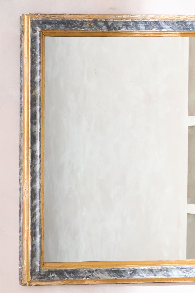Very large 19th century Italian faux marble painted mirror - TallBoy Interiors