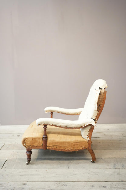 19th century Howard and sons style open armchair