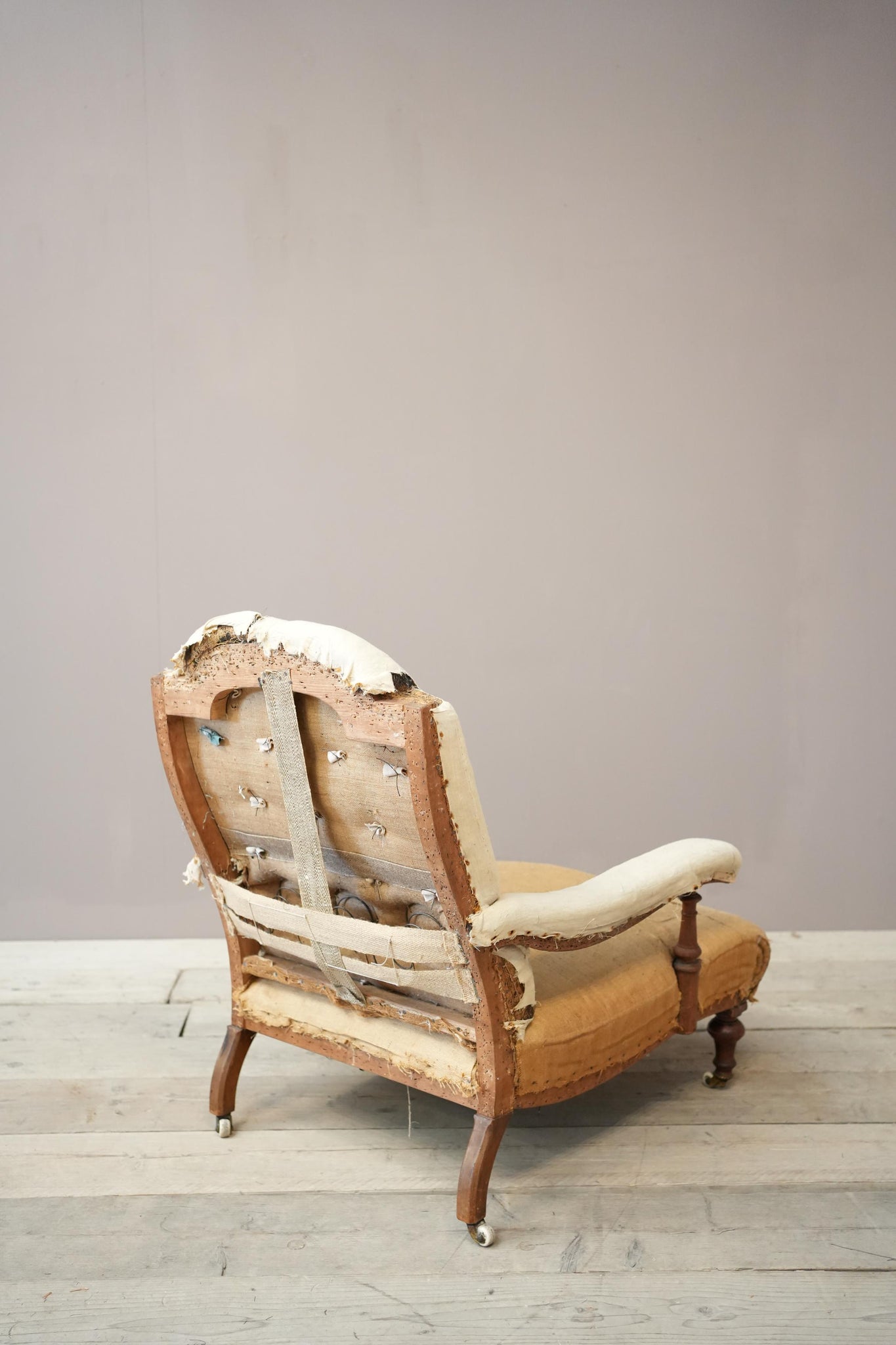 19th century Howard and sons style open armchair
