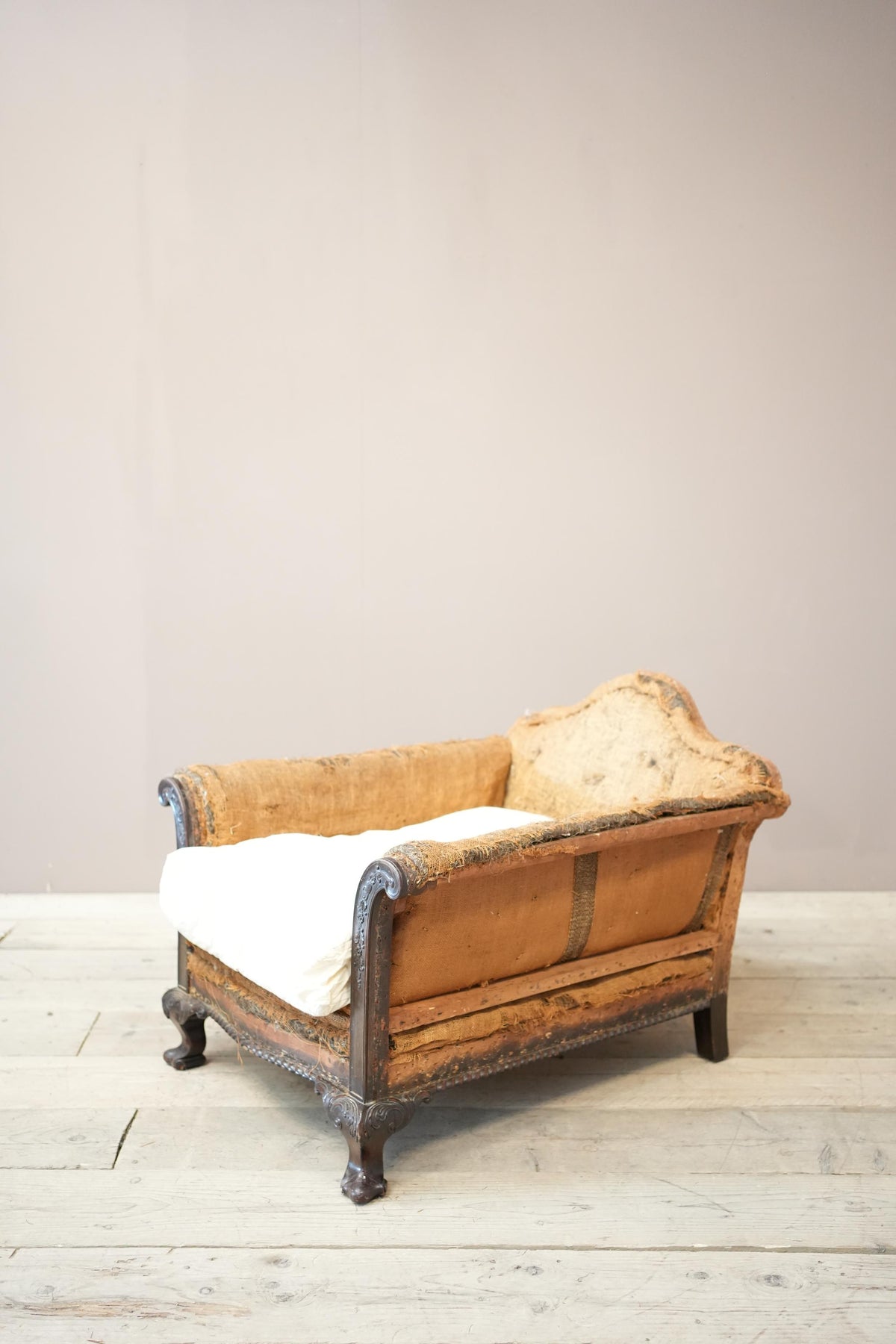Deep seated Victorian country house armchair - TallBoy Interiors