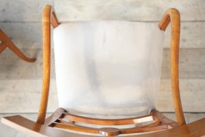 Pair of early 20th century satin wood Swedish Biedermeier armchairs