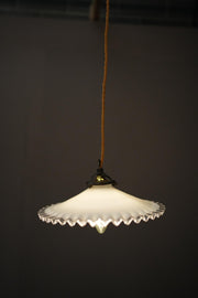 20th century crimped edge opaline light - 1