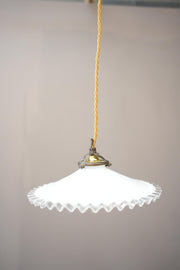 20th century crimped edge opaline light - 1
