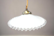 20th century crimped edge opaline light - 1