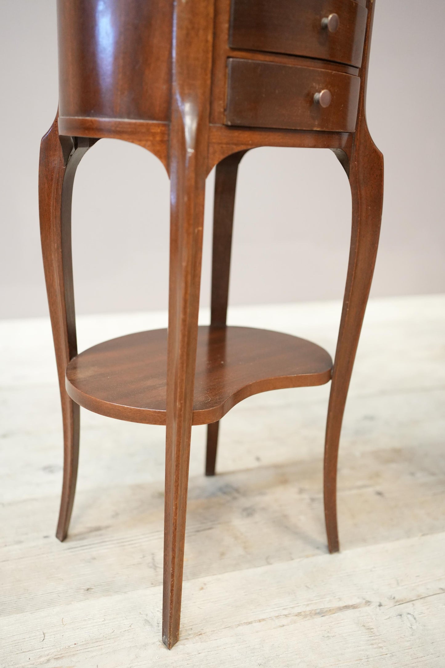 Pair of Early 20th century Mahogany and marble bedside tables