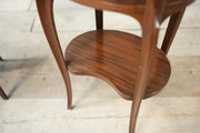 Pair of Early 20th century Mahogany and marble bedside tables - TallBoy Interiors