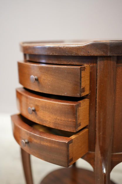 Pair of Early 20th century Mahogany and marble bedside tables
