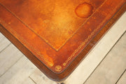 c.1920's Georgian style mahogany and tan leather desk - TallBoy Interiors
