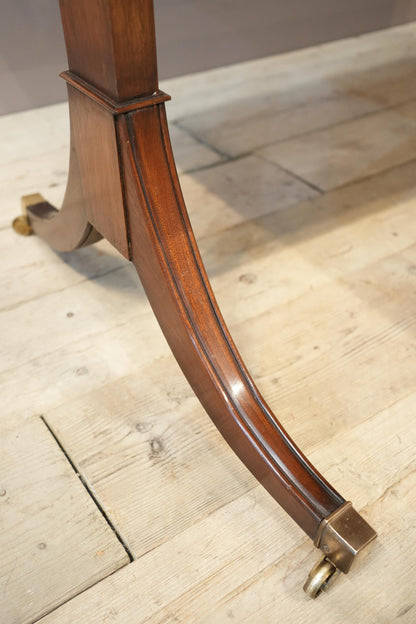 c.1920's Georgian style mahogany and tan leather desk