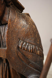 RESERVED 17th century carved oak Statue of a saint - TallBoy Interiors
