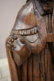 RESERVED 17th century carved oak Statue of a saint - TallBoy Interiors
