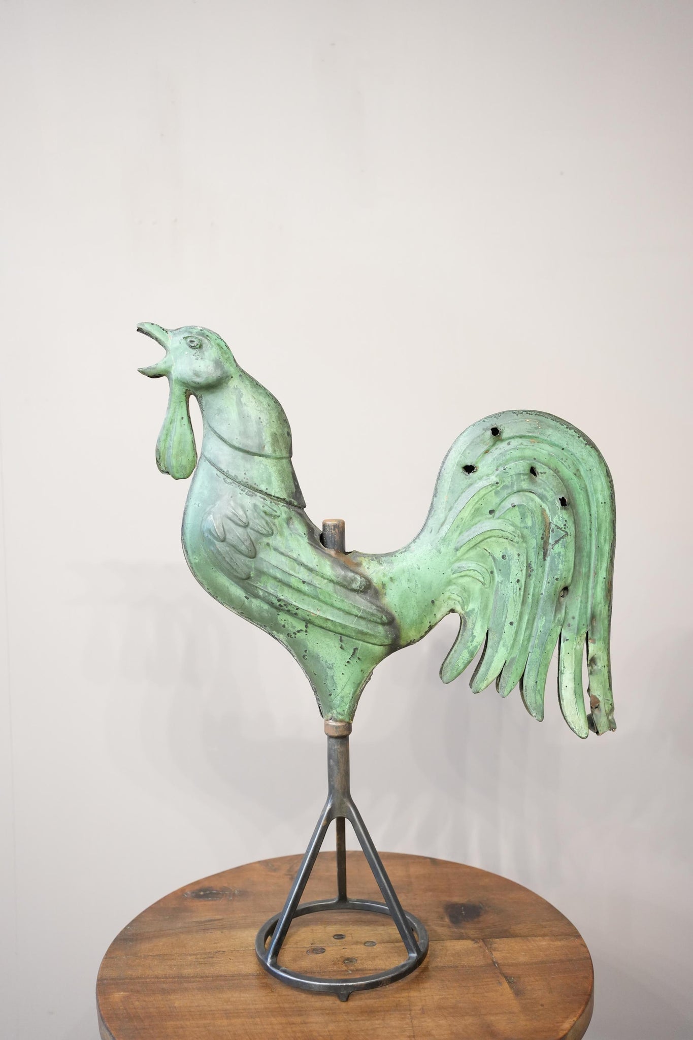 19th century copper weathervane of a cockerel