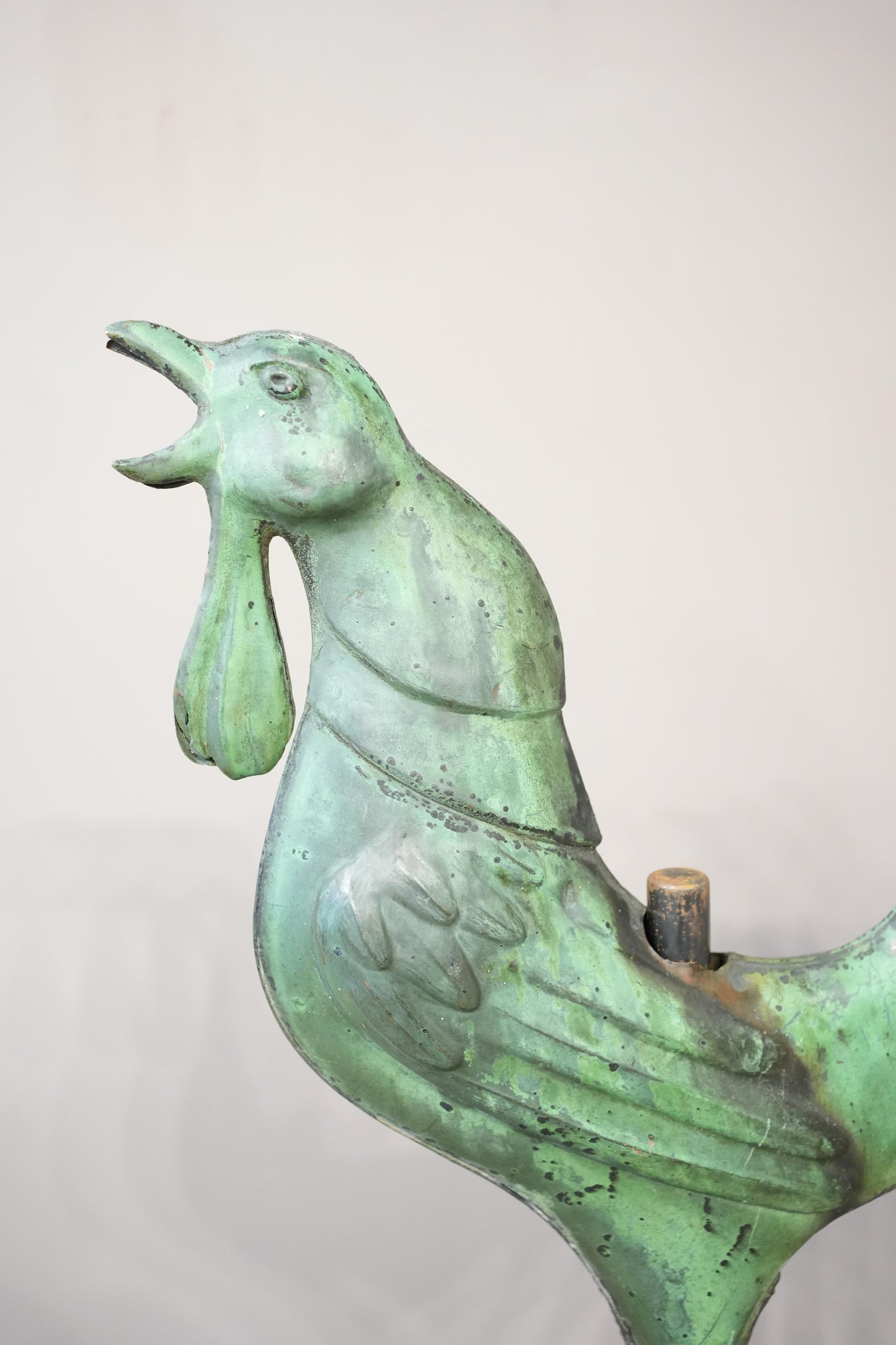 19th century copper weathervane of a cockerel