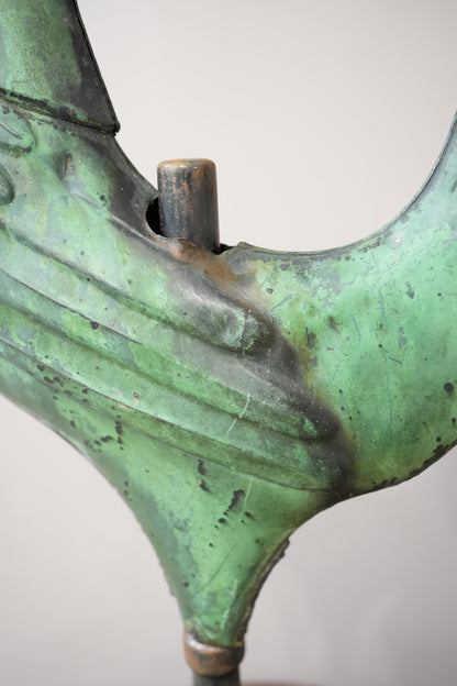 19th century copper weathervane of a cockerel