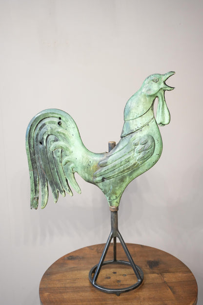 19th century copper weathervane of a cockerel