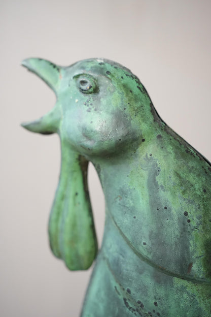 19th century copper weathervane of a cockerel