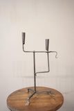 1950's French brutalist iron candlestick